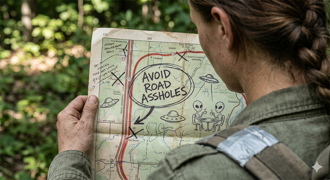 Mood artwork for Keep The Fire Hot — Mara and her map